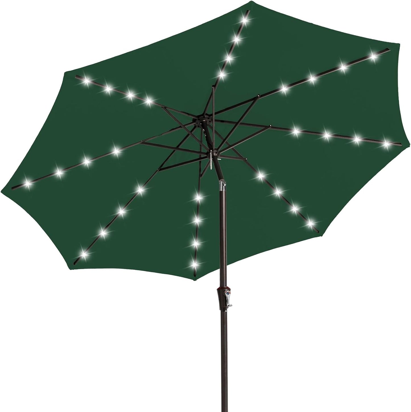 JEAREY Upgrade 9FT LED Lighted Patio Umbrella for Outdoor Use