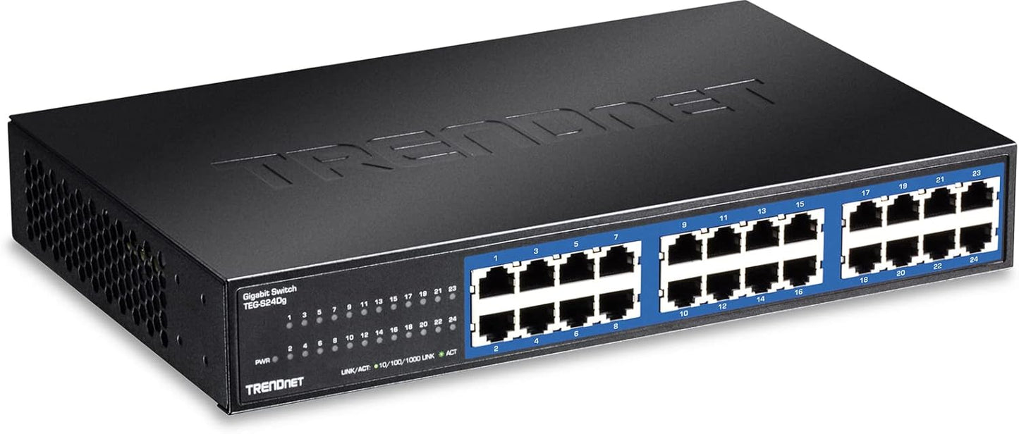 TRENDnet 24-Port Unmanaged Gigabit GREENnet Switch for Fast Networking