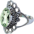Solid 925 Sterling Silver Black Onyx Ring for Women - Handcrafted 7