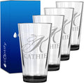 Personalized Beer Glasses Set of 4 Engraved 16oz Pint Glasses