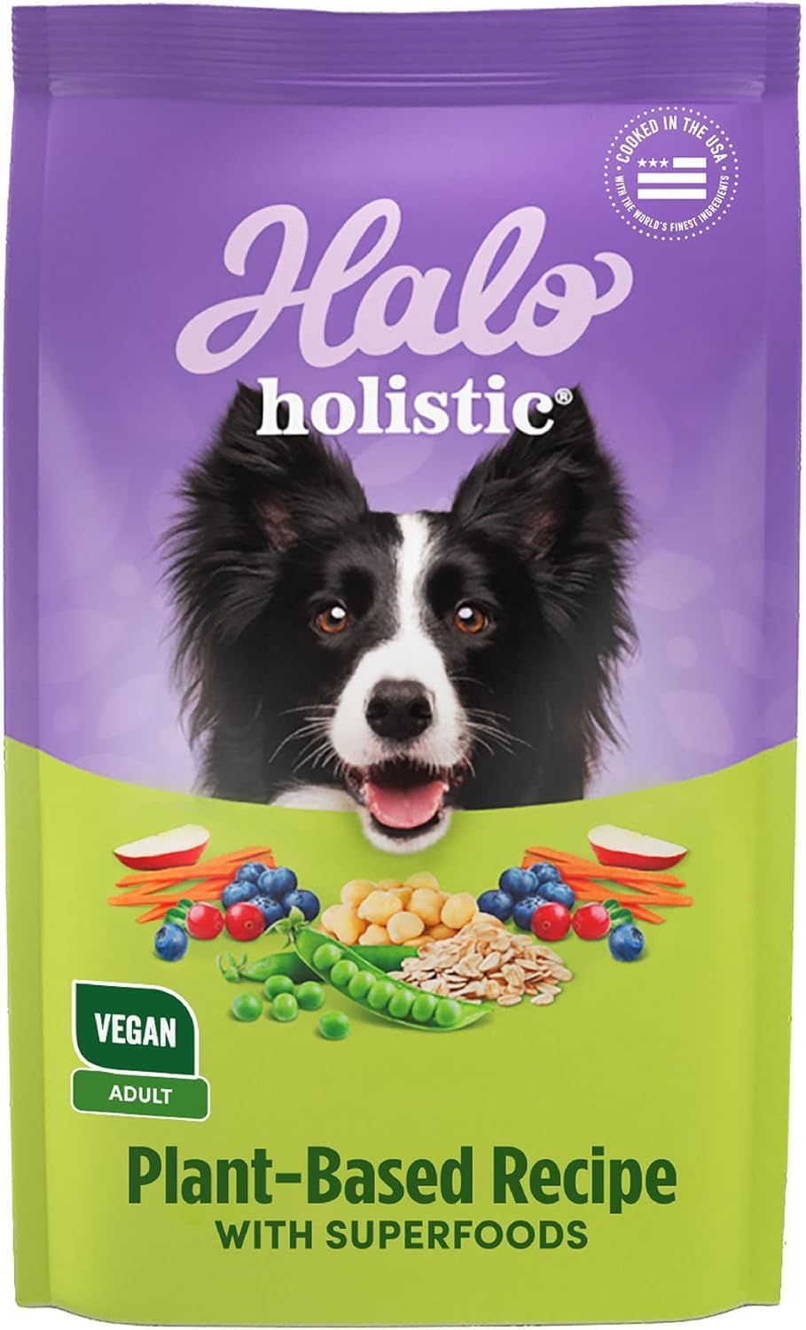 Halo Holistic Plant-Based Recipe Vegan Dog Food for Digestive Health