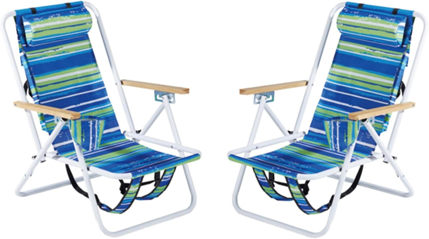 Folding Beach Chair Set - Portable Comfort with Style, MATONELL