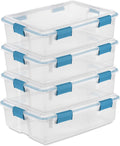 Sterilite 4-Pack Gasket Box 37 Quart - Weather-Resistant Storage Bins