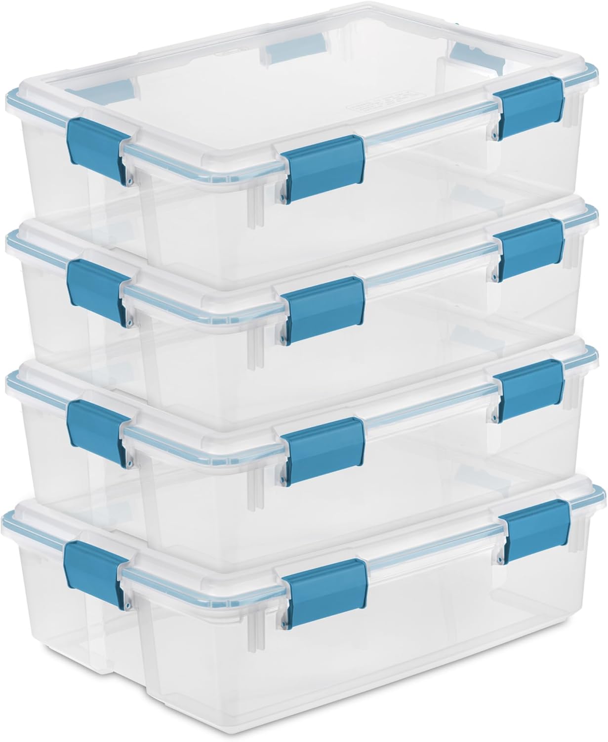 Sterilite Gasket Box 4-Pack - Weather-Resistant Storage Bins