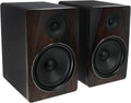 500W Rockville APM8D Studio Monitors - Dark Wood