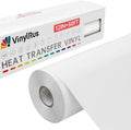 Heat Transfer Vinyl 12 x 50ft White Iron-On Roll - Easy Cut & Weed