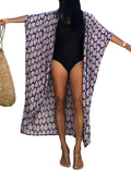 Tie Dye Long Kimono Cover Up for Women - Flowing Beach Layer