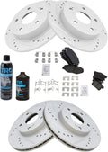 Front and Rear Ceramic Brake Pad & Rotor Kit for 2013-15 Acura ILX