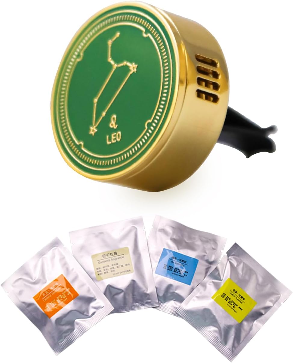 Zodiac Car Air Freshener - Aromatherapy Dispenser for Safe & Fresh Drive