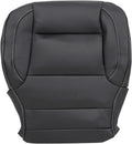 Driver or Passenger Bottom Leather Seat Cover Black - Fits Silverado