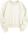 Stelle Cropped Sweatshirts for Women Cotton Long Sleeve Crop Tops