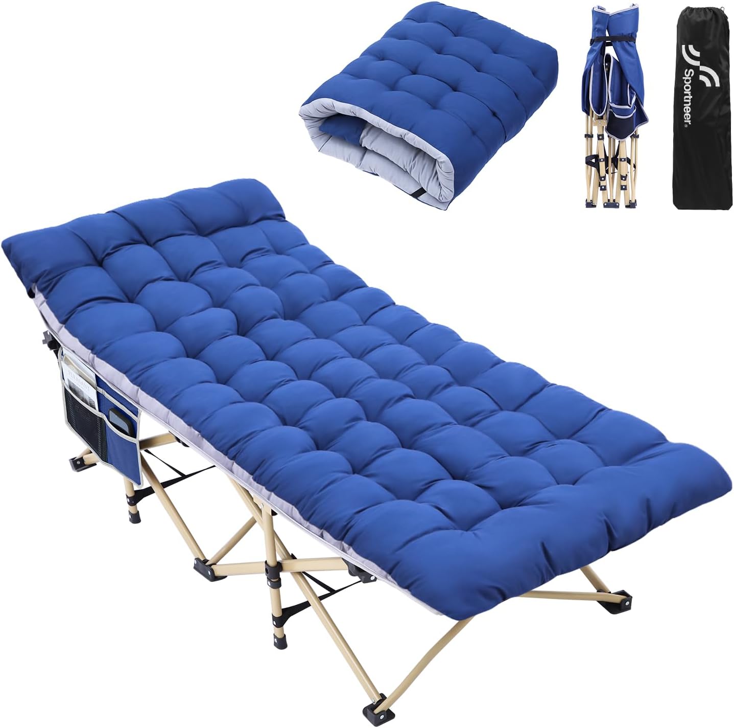 Sportneer Heavy-Duty Camping Cot: Foldable Comfort