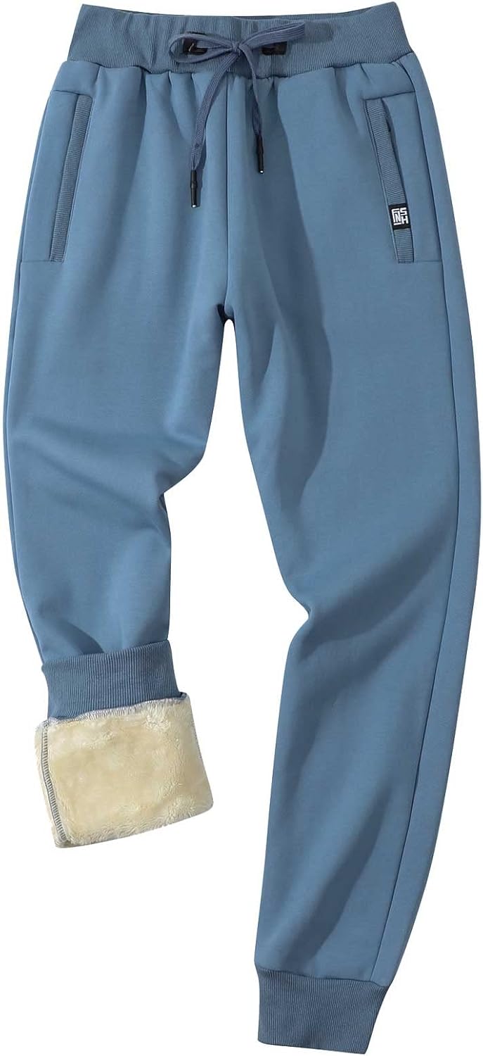 Gihuo Men's Sherpa Lined Athletic Sweatpants for Ultimate Comfort