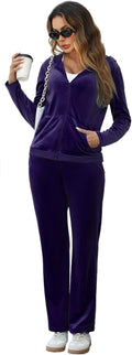 Velour Tracksuit for Women - Stylish 2 Piece Jogging Set