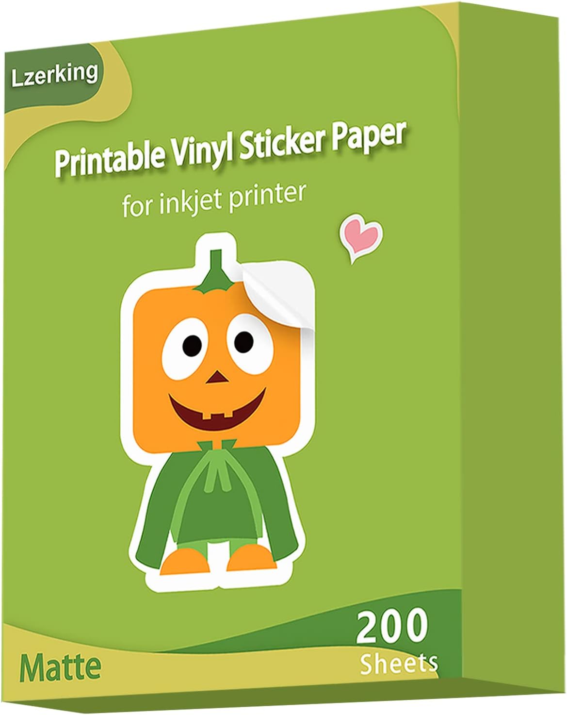 Premium Printable Vinyl for Inkjet Printer Sticker Papers 200 Sheets