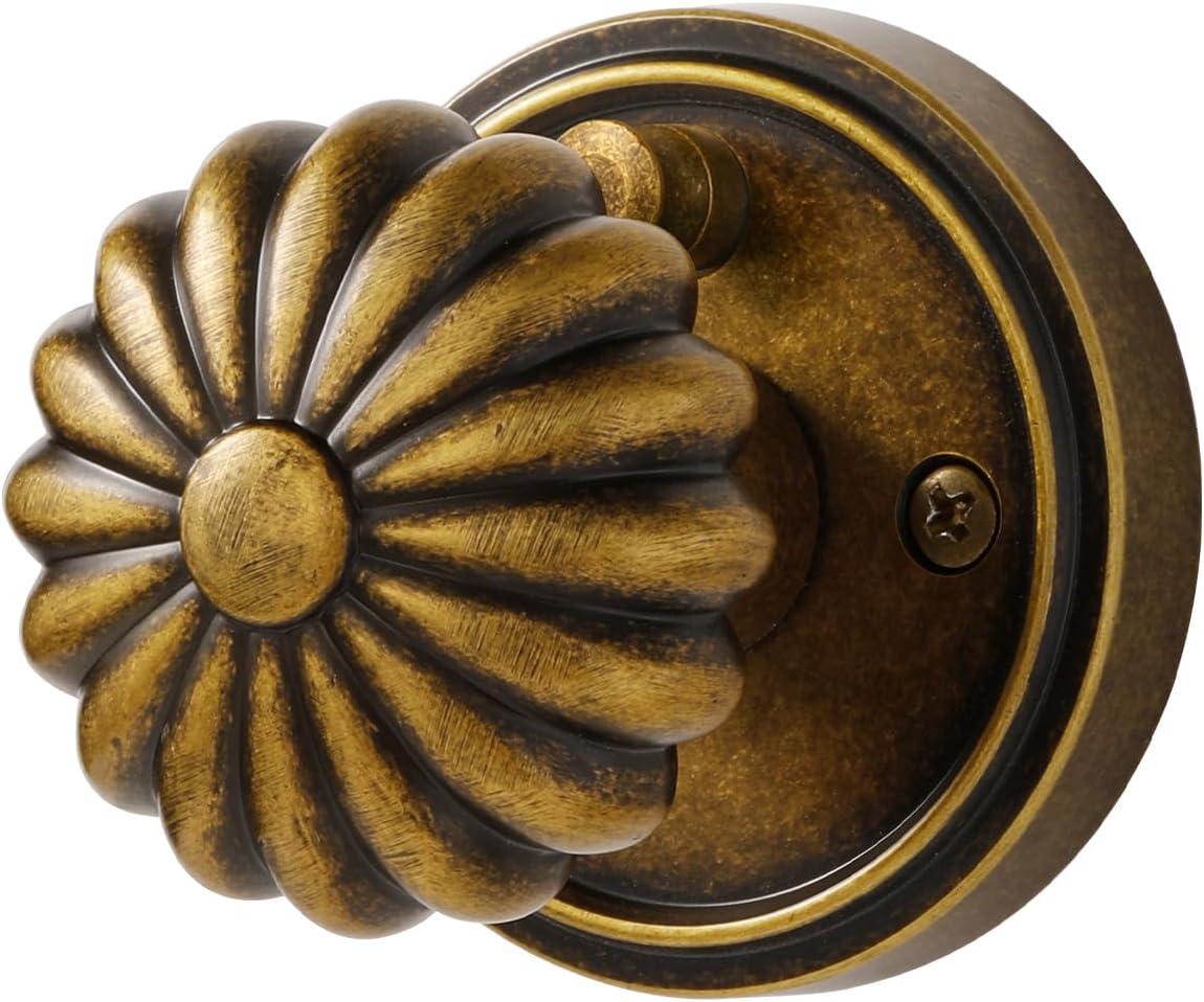 Privacy Door Knobs Antique Brass Retro Design for Home Use