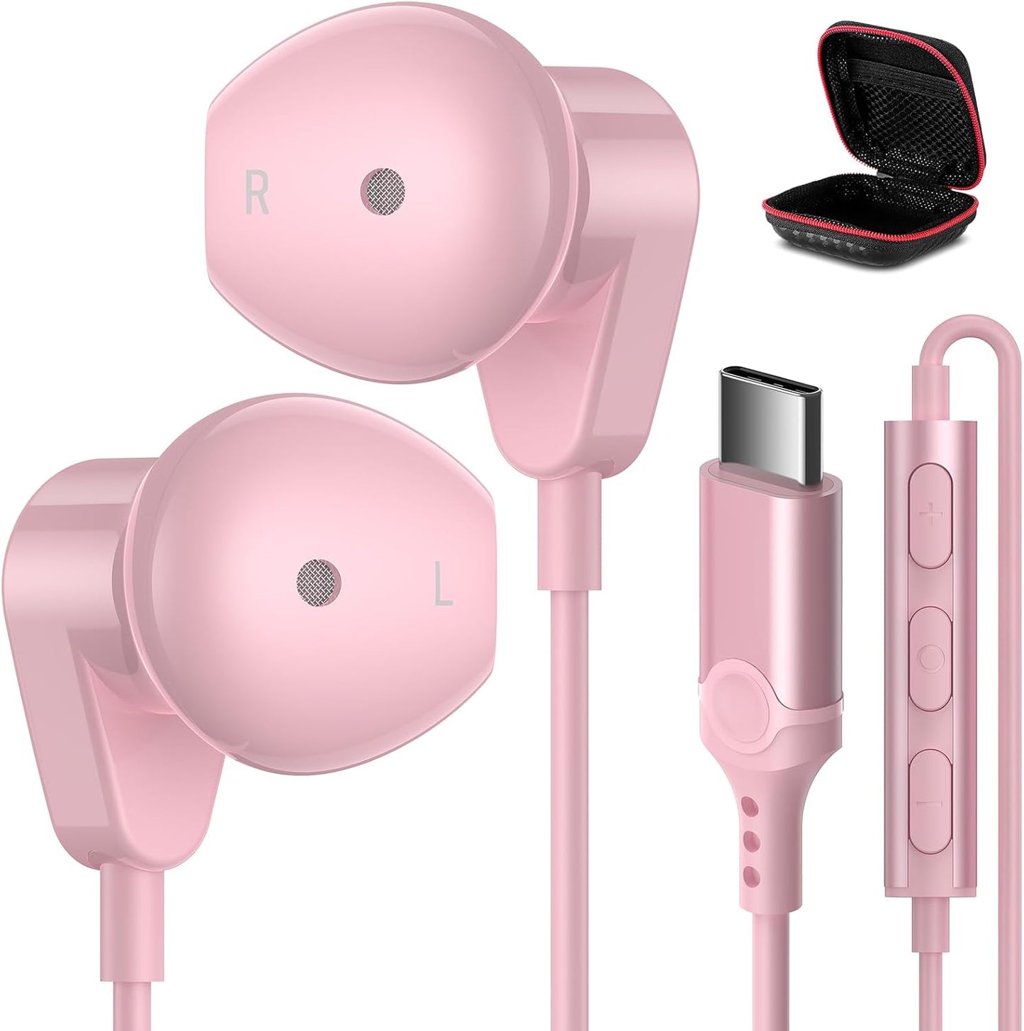 HiFi Stereo USB C Earbuds for iPhone & Samsung