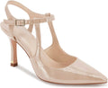 Coutgo Womens High Heels Pointed Toe Ankle Strap Pumps - Sleek 8cm 15