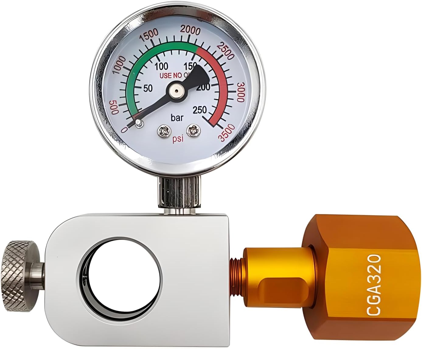 VaVoger Co2 Refill Adapter with Pressure Gauge - Fill Station Compatible