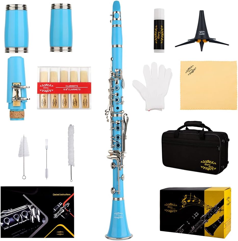 Glory Professional Ebonite Bb Clarinet with Accessories and Case