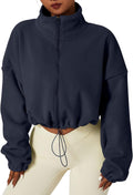 Cozy Women's Fleece Jacket by QINSEN with Full Zip for Winter Use