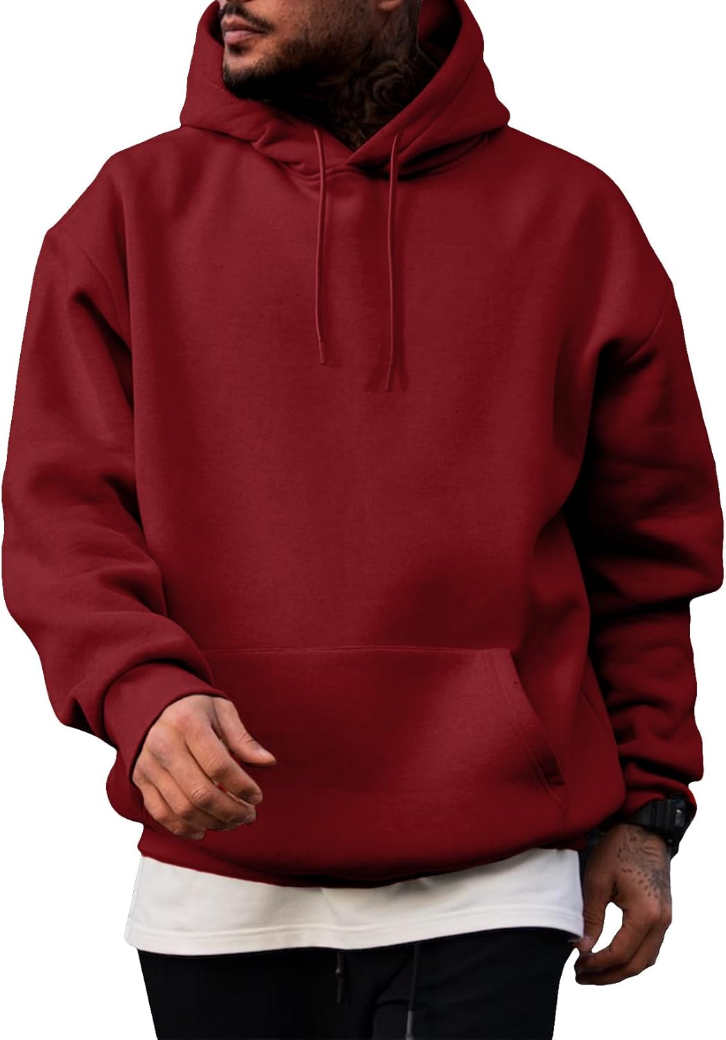 JMIERR Mens Casual Cotton Hooded Sweatshirts for Everyday Wear