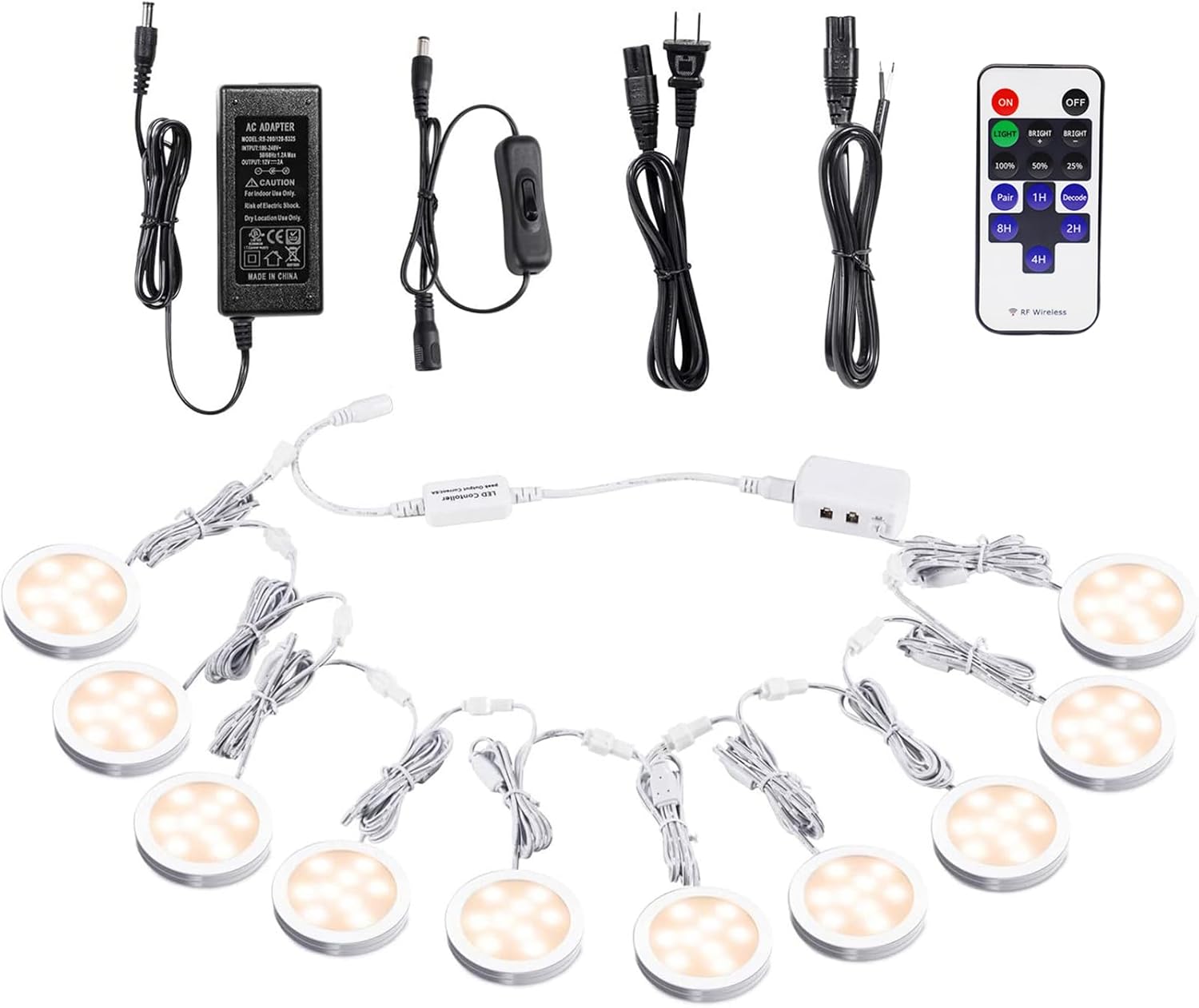 Linkable Under Cabinet LED Lighting with Wireless Remote Control