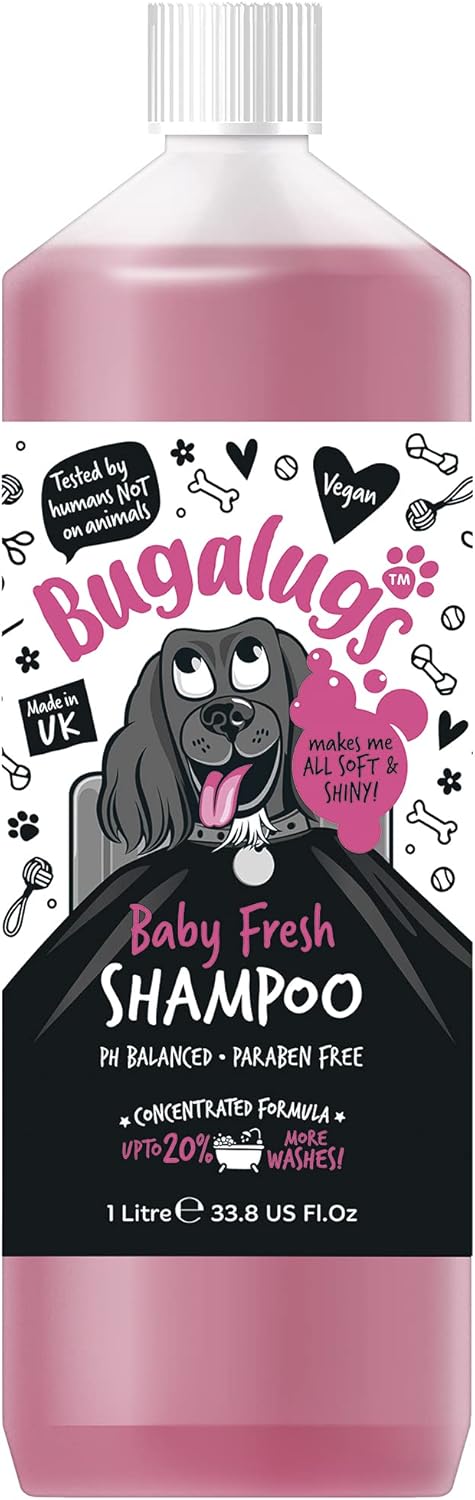 BUGALUGS Baby Fresh Dog Shampoo for Smelly Dogs 33.8 FL Oz