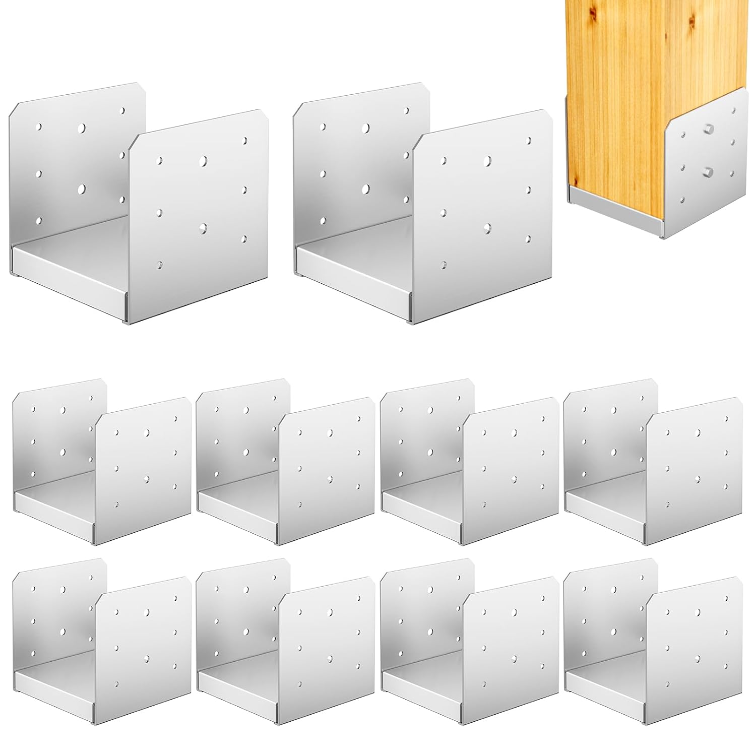 6x6 Post Base Bracket for Decks, Pavilions, and Railings
