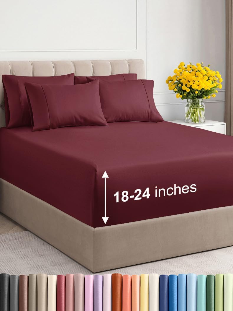 Extra Deep Cal King Sheet Set for Ultimate Comfort and Fit