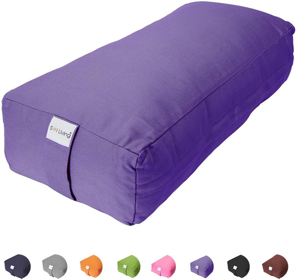 Cotton Yoga Bolster Pillow for Meditation and Restorative Yoga