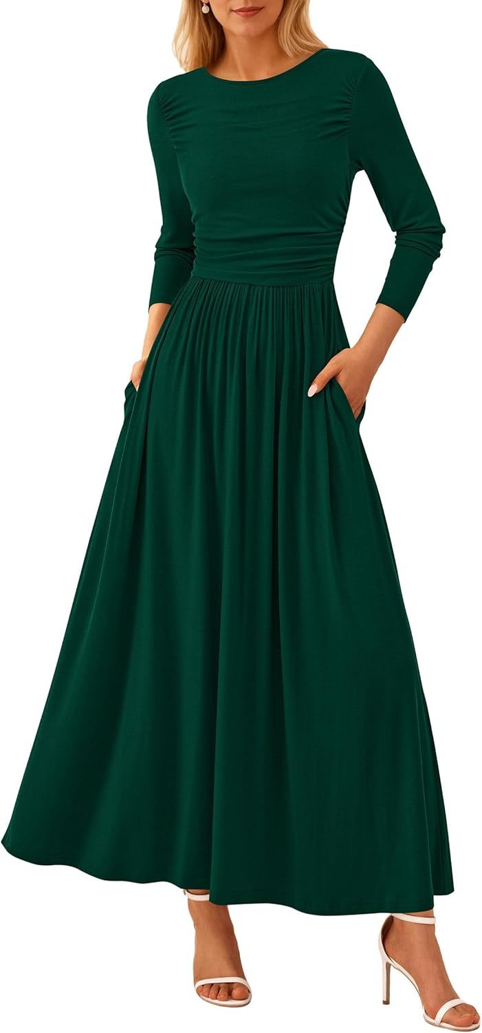 Trendy Fall Long Sleeve Dresses for Women by PRETTYGARDEN
