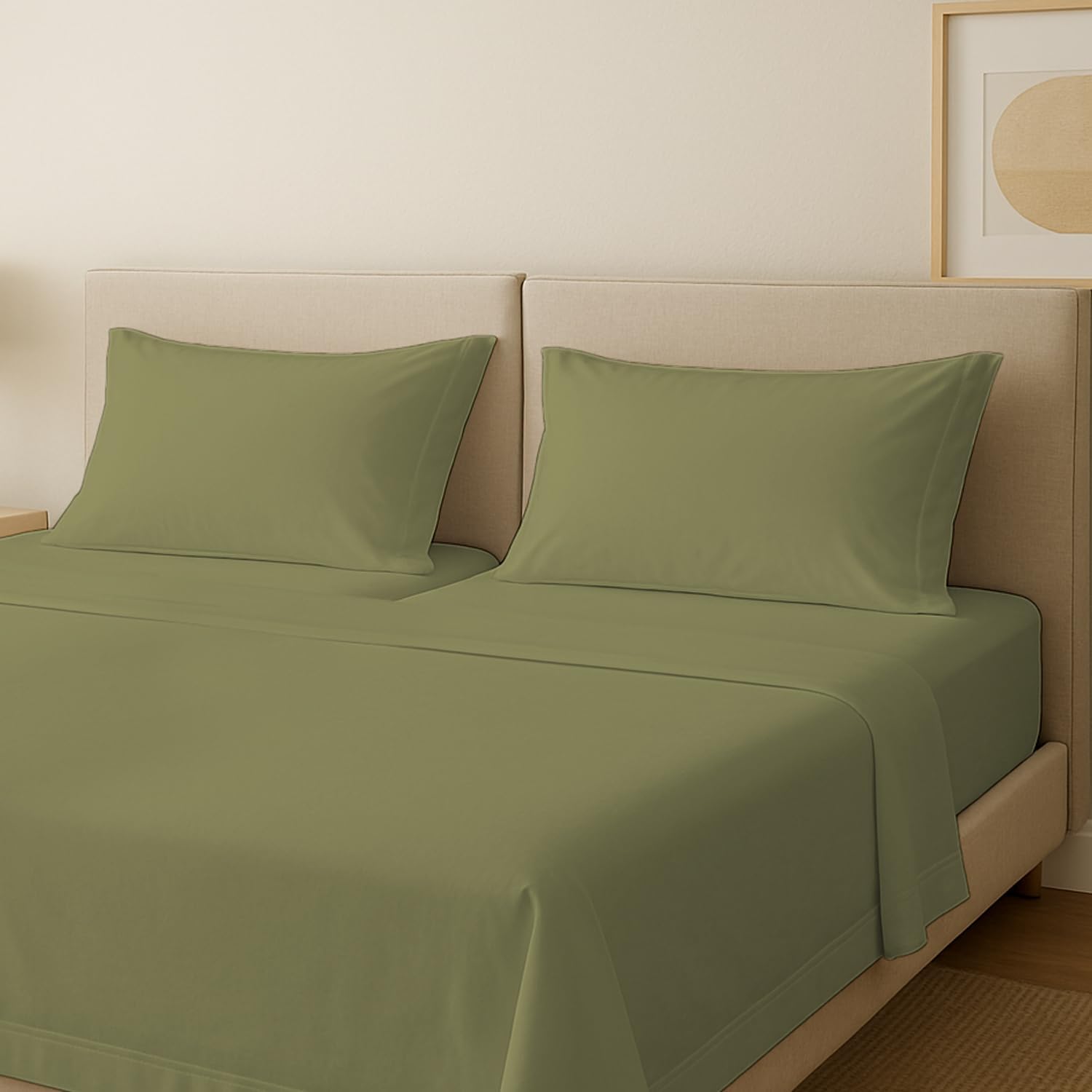 Carressa Linen 100% Egyptian Cotton Split King Sheets Set