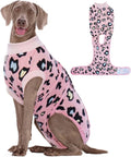 Dog Recovery Suit Pink Leopard 2XL - Soft Surgical Onesie