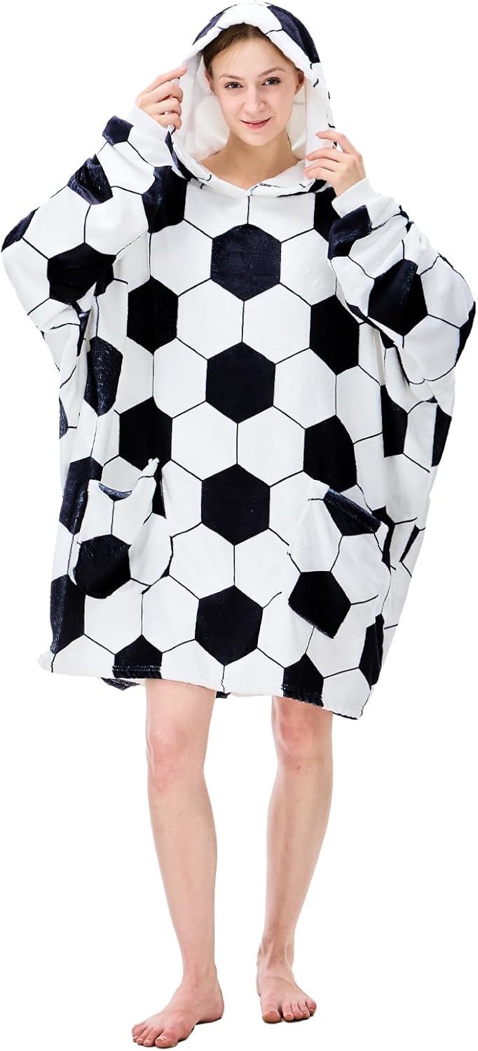 Cozy Oversized Hoodie Blanket with Pockets by NEWCOSPLAY
