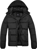 Mens Winter Puffer Coat Thicken Parka with Hood - Warm Water Repellent