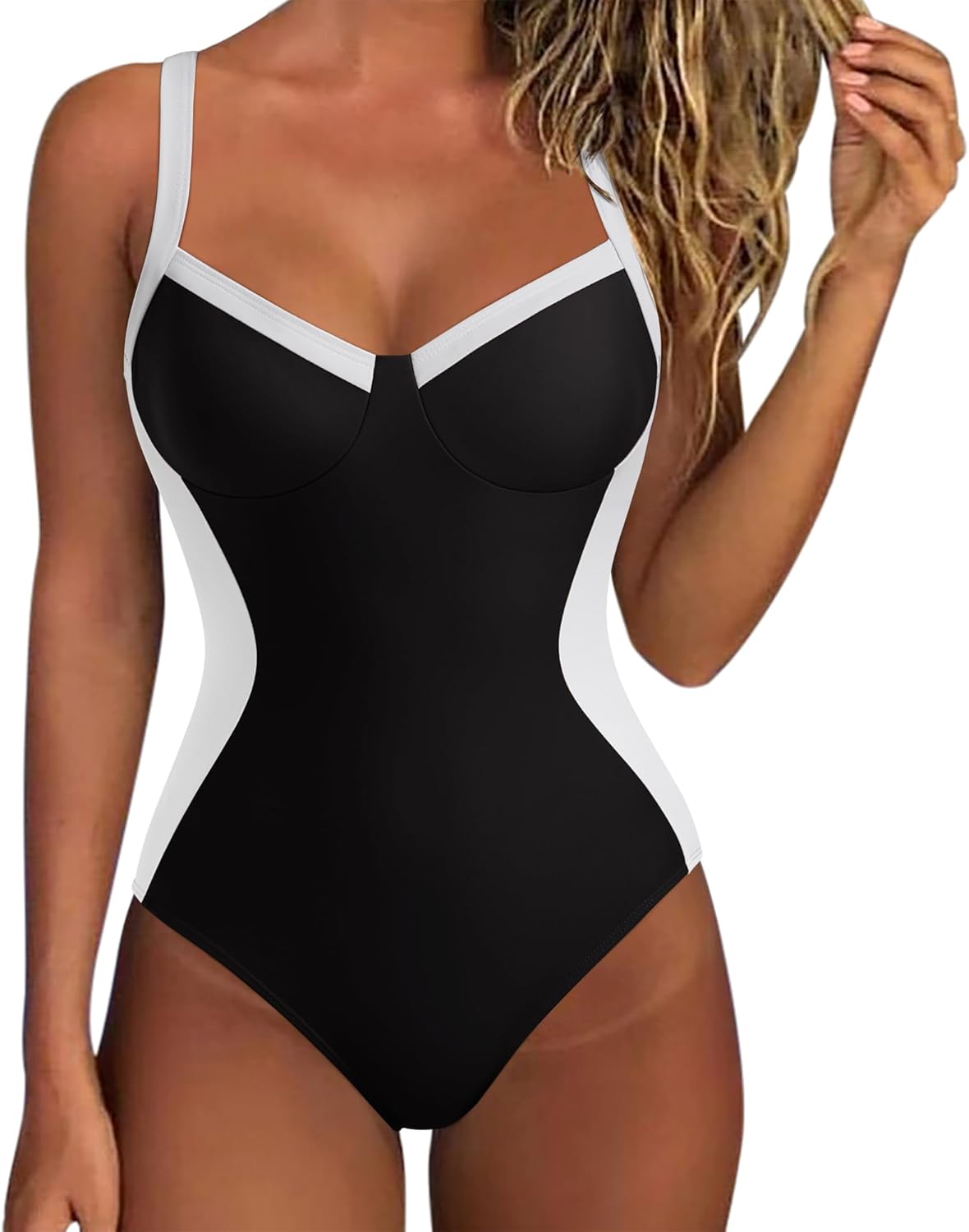 SUUKSESS Womens Tummy Control One Piece Swimsuit for Summer Fun