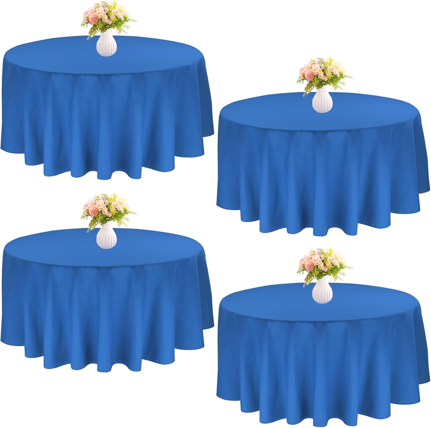 4 Pack 120 Inch Round Tablecloths for Elegant Events and Parties