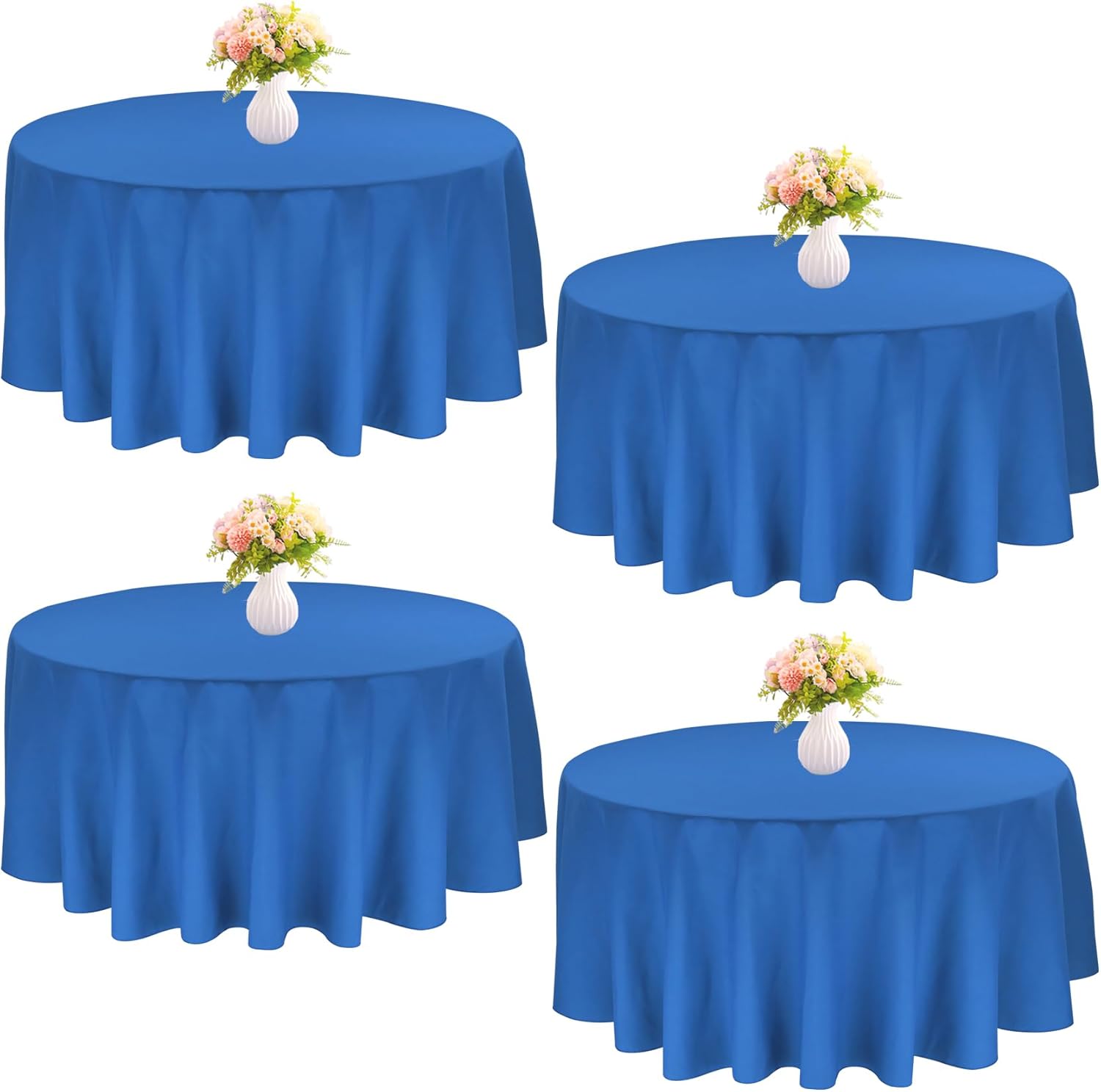 4 Pack 120 Inch Round Tablecloths for Elegant Events and Parties