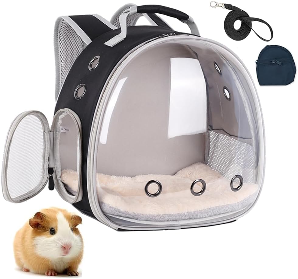Portable Guinea Pig Backpack with Harness and Leash Set for Travel