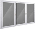 Outdoor Bulletin Board 94x48in Enclosed Locking Display - Durable