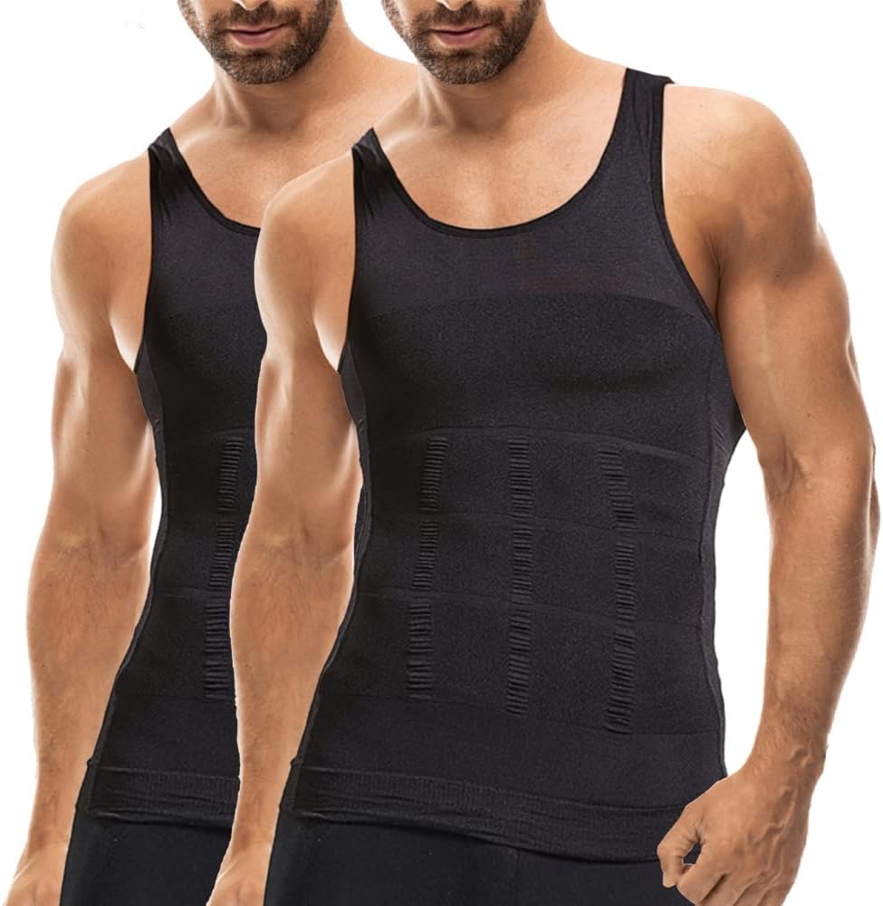Mistirik Compression Shirts for Men - Slimming Body Shaper Vest