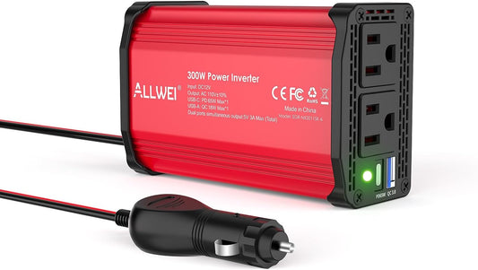 ALLWEI 300W Power Inverter for Fast Charging on Road Trips