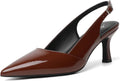 Mostrin Kitten Heels for Women Slingback Pointed Closed Toe Heels look