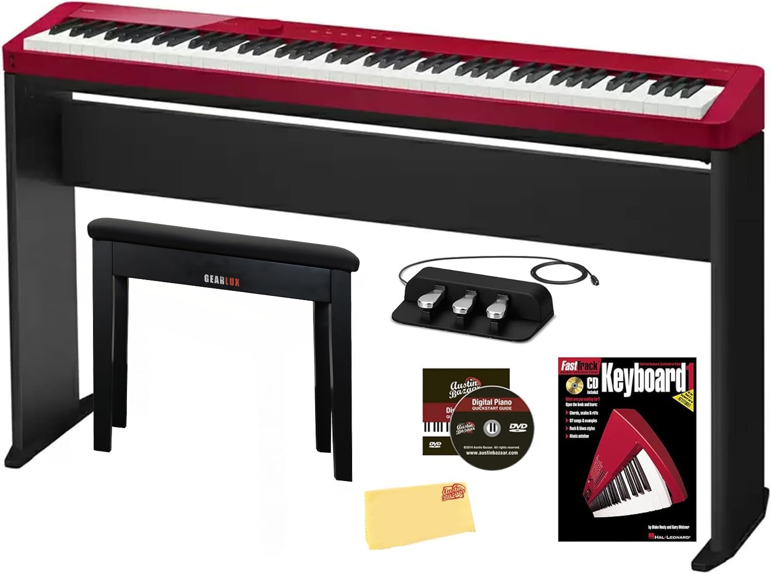 Casio Privia PX-S1100 Digital Piano Bundle with Stand and Pedals