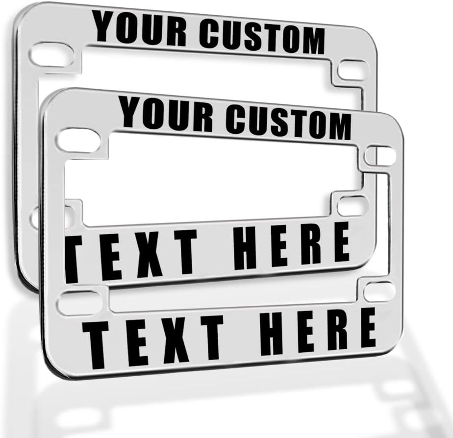 Custom Metal Zinc Bike License Plate Frame for Motorcycles