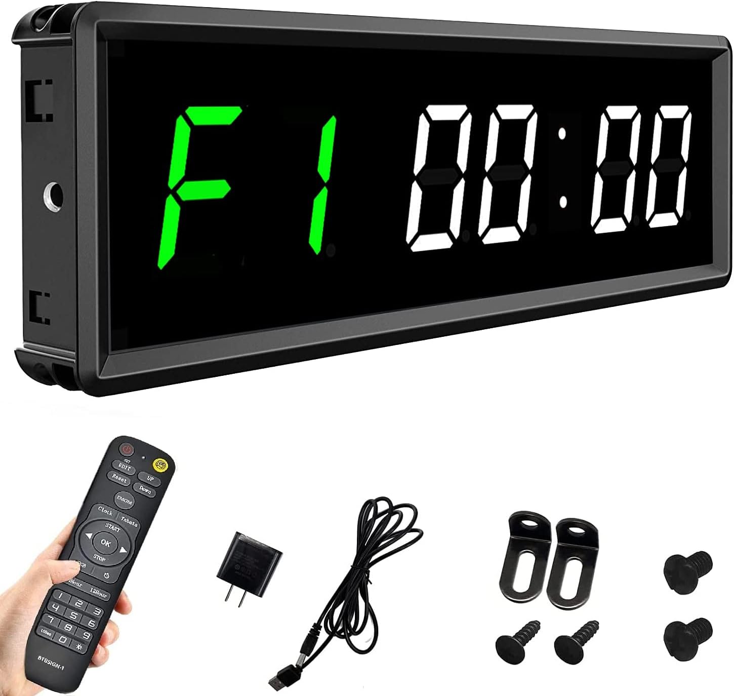 LED Interval Timer Count Down/Up Clock for Home Gym Fitness