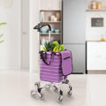 Folding Shopping Cart 35L Capacity Portable Rolling Trolley