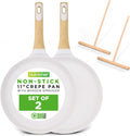 Non-Stick Crepe Pan Set 11 Marble Coated 2-Pack - Easy Clean