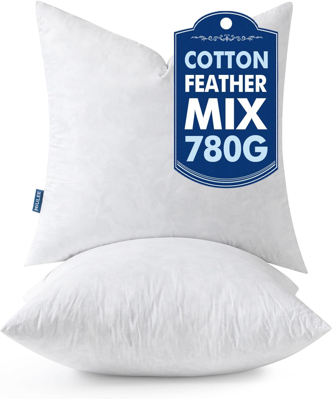 MIULEE Pillow Inserts 20x20 Inch Set of 2 for Comfort